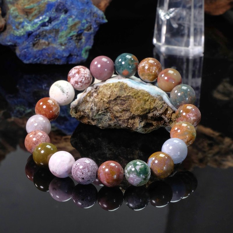 海洋碧玉水晶手鍊│10mm 舒緩情緒 和諧心靈 增進人緣 開運飾品 - 手鍊/手環 - 水晶 多色