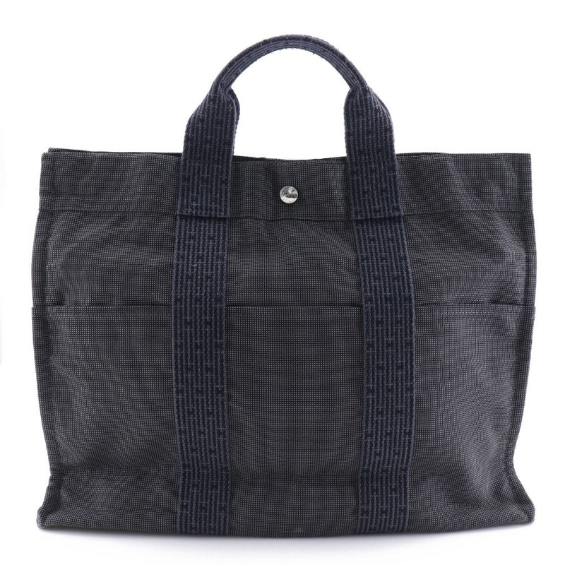 【日本直送】エルメス HERMES エールライントートMM ハンドバッグ ナイロンキャンバス グレー ユニセックス【中古】 - 手提包/手提袋 - 尼龍 灰色
