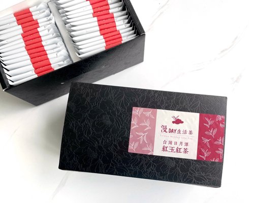 漫Day生活茶 漫Day生活茶 紅玉紅茶 袋茶包禮盒40入附贈提袋 日月潭紅茶