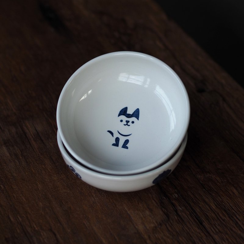 [Wang Cai Lai Fu] Blue and white medium bowl/noodle bowl/all the food is put in a big bowl - Bowls - Porcelain White