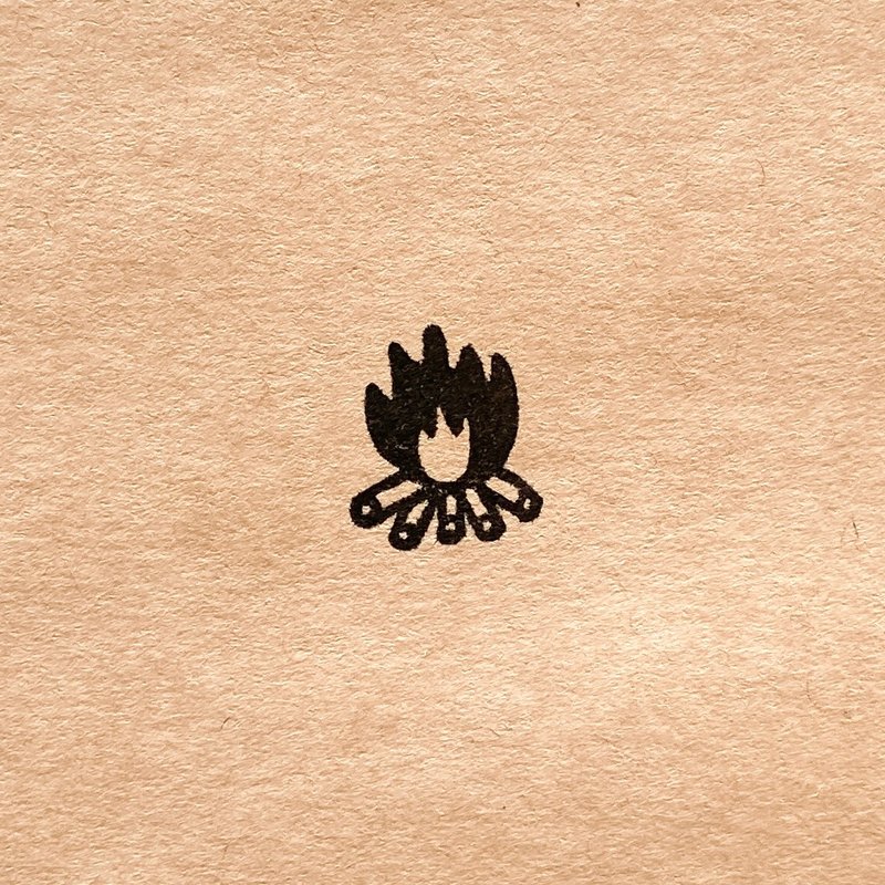 Bonfire・ rubber stamp - ตราปั๊ม/สแตมป์/หมึก - ยาง ขาว