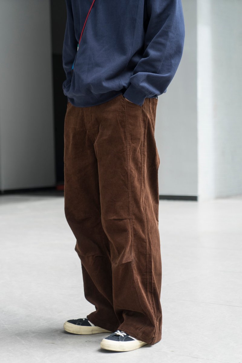 Pants 冬季燈芯絨褲 美式復古保暖直筒寬鬆休閒長褲傘兵褲Cityboy - 男長褲/休閒褲 - 棉．麻 多色