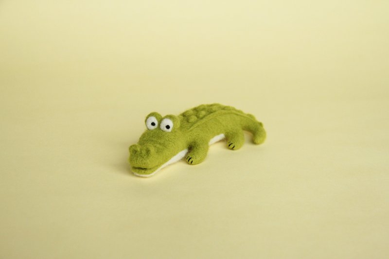 Leyang·Hot Fun Wool Felt Material Bag-Mr. Crocodile - เย็บปัก/ถักทอ/ใยขนแกะ - ขนแกะ สีเขียว