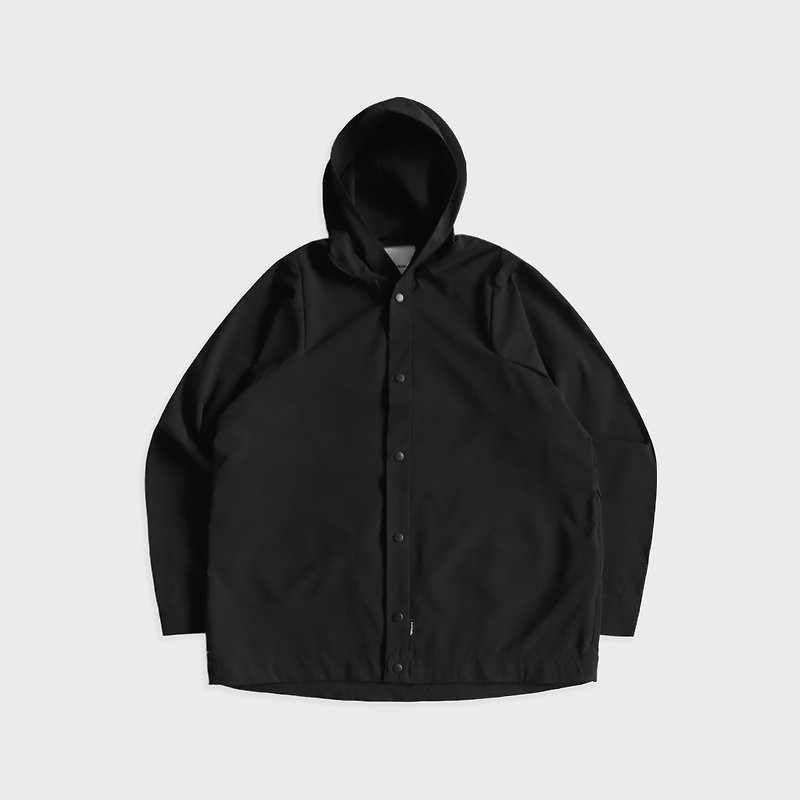DYCTEAM - See-through Hooded Jacket (black) - เสื้อโค้ทผู้ชาย - วัสดุอื่นๆ สีดำ