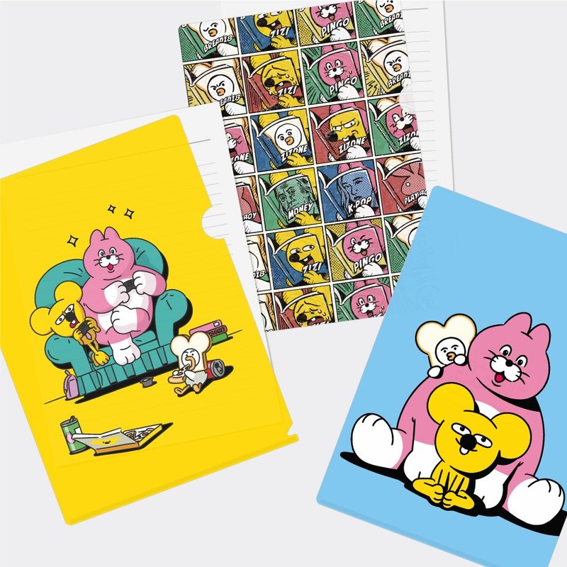 JzFun / ZIZONE 單層L資料夾3入組 - 文件夾/資料夾 - 塑膠 