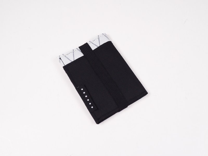 6dots 超薄 輕巧錢包  卡+ 鈔票 X-Pac 錢包 (黑白) - 錢包/皮夾/長短夾 - 防水材質 黑色