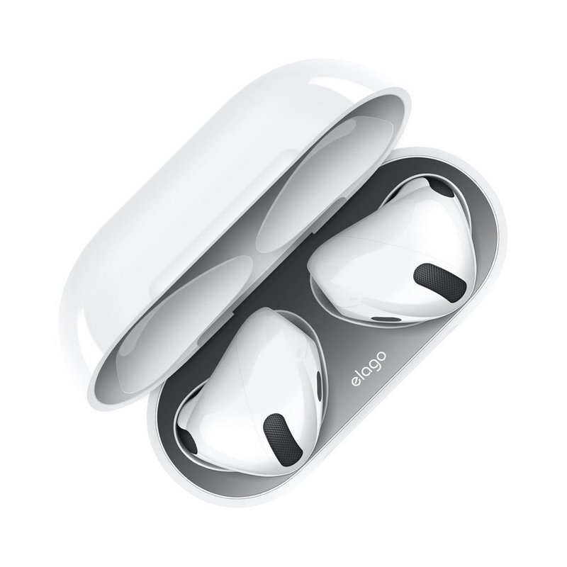 AirPods 4 耳機殼防塵貼(2組入) - AirPods/耳機保護套 - 塑膠 灰色