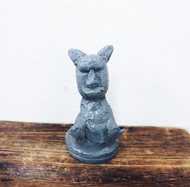 [Moses's warehouse] cat heads Moai Statues small rack decorations - Items for Display - Plastic 