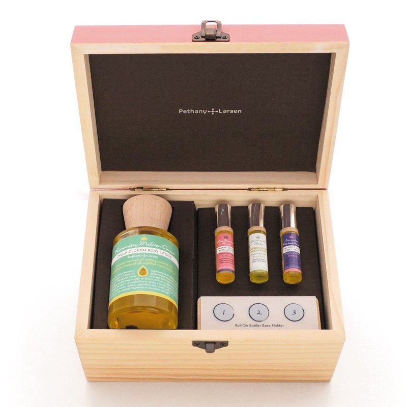 Full Skin Treatment Wood Gift Box, 120ml Body Classic & 7ml Roll-On - Skincare & Massage Oils - Essential Oils Multicolor