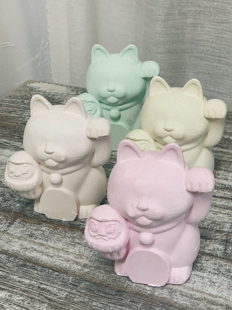 24hr 快速出貨 達摩招財貓 日本風 彩色招財貓 擴香石 - 擺飾/家飾品 - 其他材質 多色