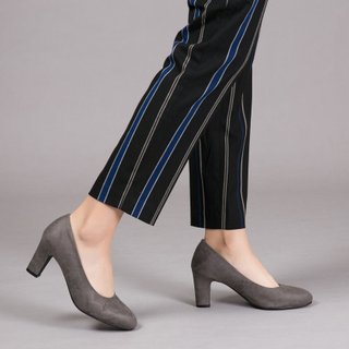 [時間と空間を介して]シンプルなファッションの超安定靴_スモークフォググレー