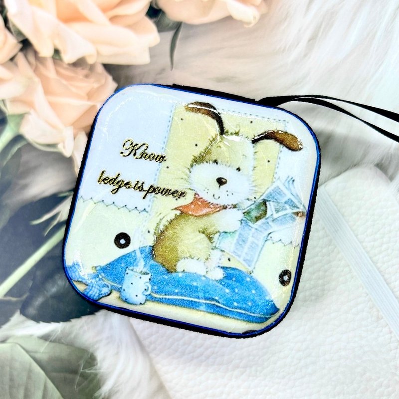 【手工製作】限量款狗狗 – AirPods / Pro 耳機殼 小型收納盒 - AirPods/耳機保護套 - 其他金屬 綠色