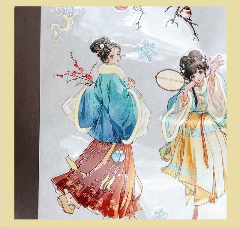 OKMT新七天貼紙手帳膠帶 春風裊裊-PET模切-11cm*3m-35cm循環 - 紙膠帶/和紙/PET - 塑膠 