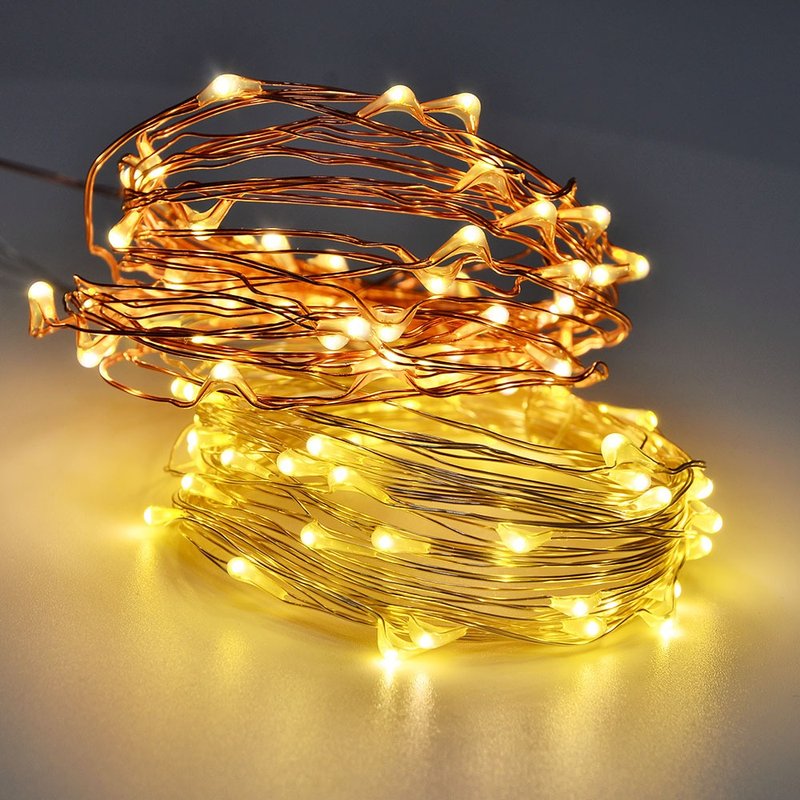 [DREAM LIGHTS] Christmas lights | LED string lights USB/8 segment function warm light color 5/10 meters - Other - Other Materials Orange