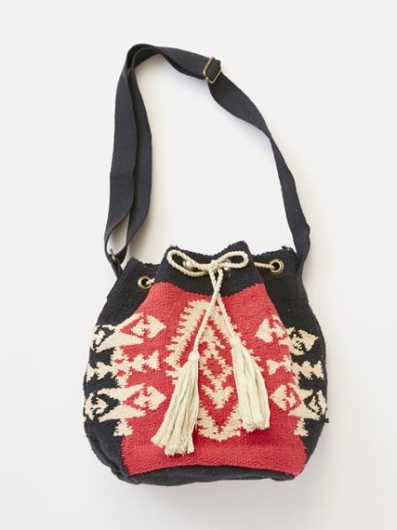 [Pre-order] ☼ Indian totem bucket woven shoulder bag ☼ - Messenger Bags & Sling Bags - Cotton & Hemp Multicolor