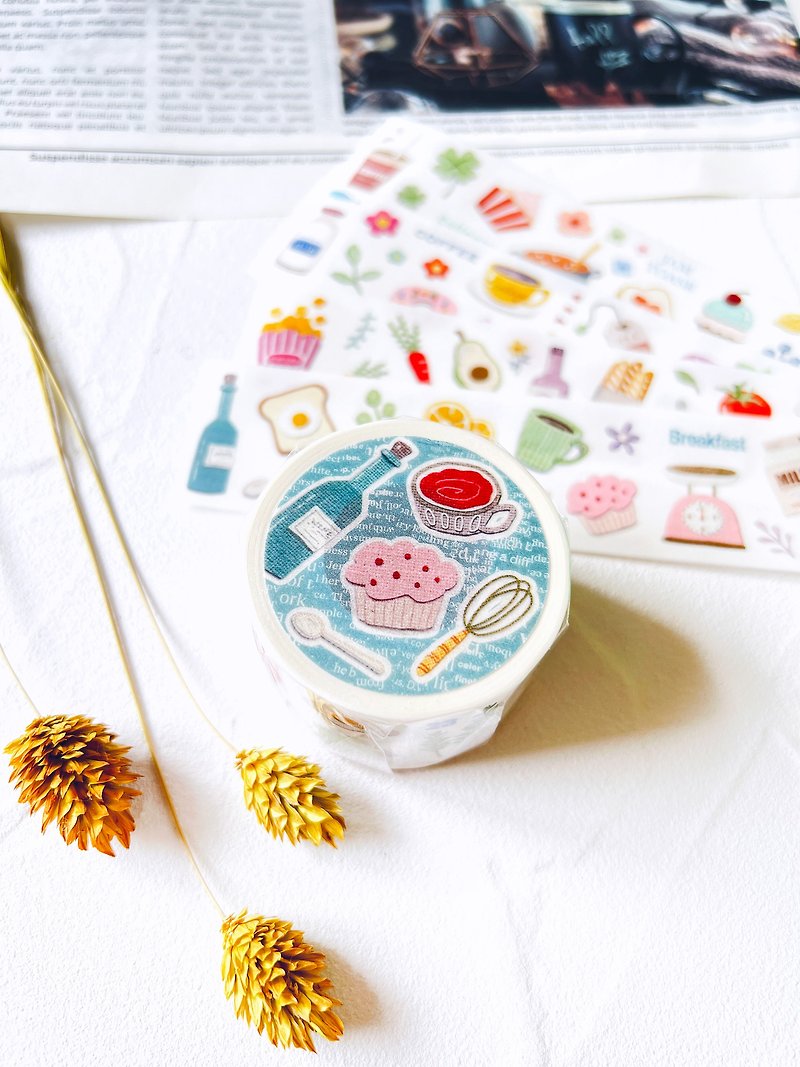 Snacks - 3.5cm washi tape (with release paper) - Washi Tape - Paper 