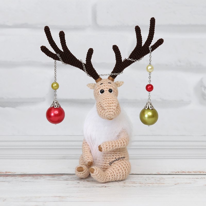 Crochet pattern Reindeer New Year, PDF Digital Download, DIY christmas toy - DIY Tutorials ＆ Reference Materials - Other Materials 