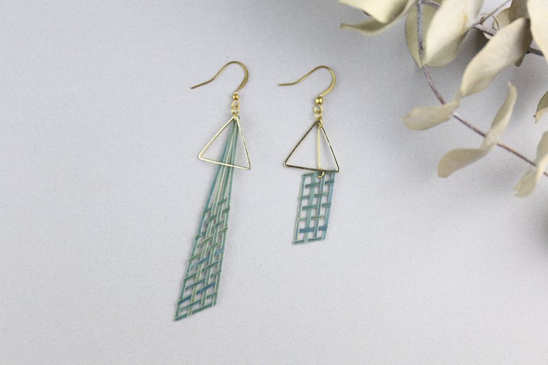 Handmade Bamboo Asymmetric Earrings - Earrings & Clip-ons - Bamboo 