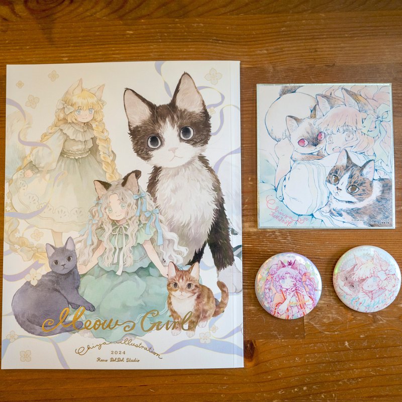 Chiya themed illustration book MEOW GIRL - Indie Press - Other Materials Gold