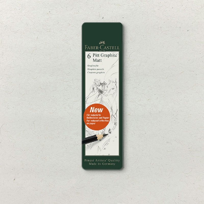 Faber-Castell 亞光素描鉛筆6入鐵盒 (原廠正貨) - 鉛芯筆 - 其他材質 黑色