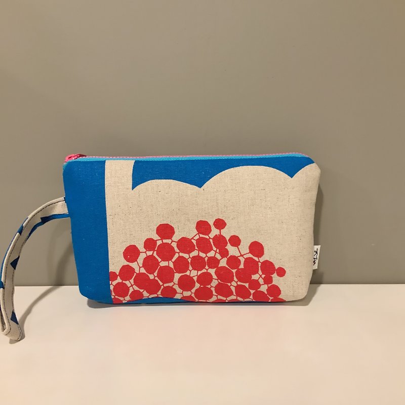 Collage style - hand-held cotton/cosmetic bag/purse/pencil bag - Toiletry Bags & Pouches - Cotton & Hemp 