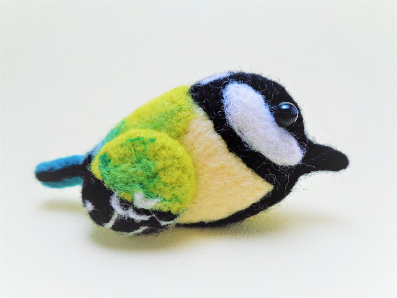 Hey! bird friends 鳥朋友 羊毛氈胸針 - 胸針 - 羊毛 綠色