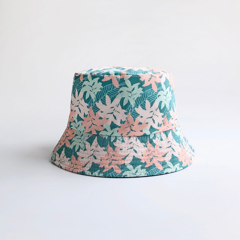 Fern Pattern Bucket Hat-Angiopteris somai Hayata - หมวก - ไนลอน สีเขียว