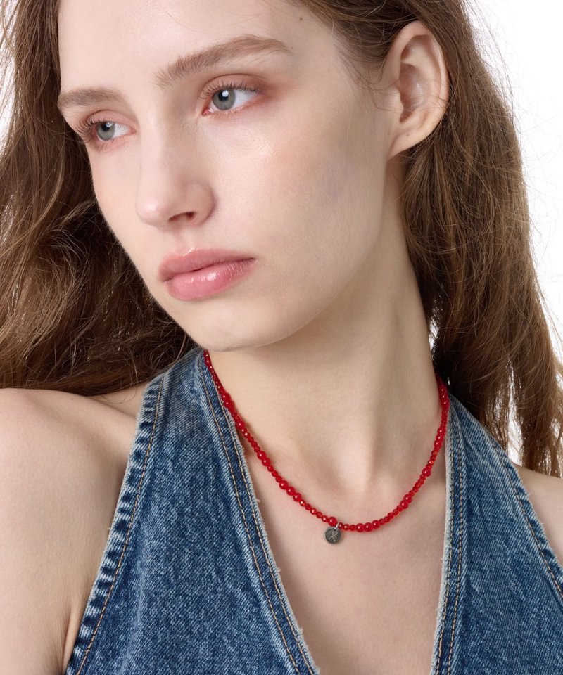 BERRY NECKLACE - 項鍊 - 其他金屬 紅色