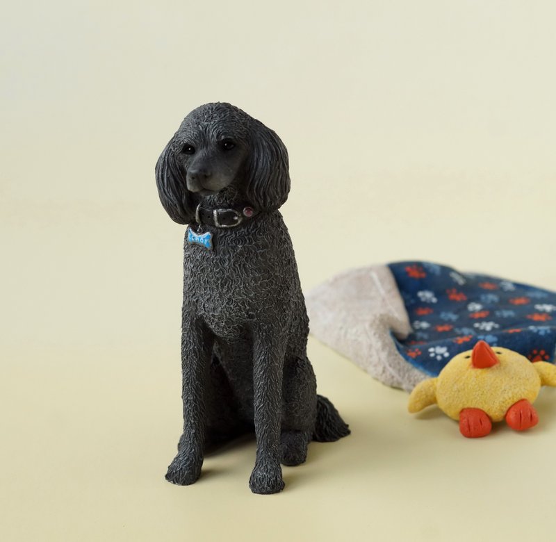 Custom made figurine of dog made in polymer clay. Mini Conor for Breann - 其他 - 其他材質 黑色