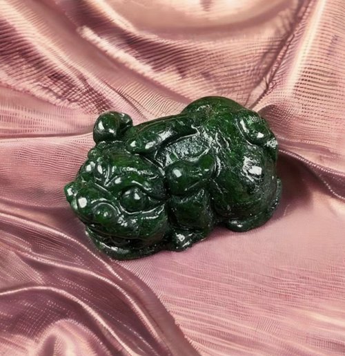 瓔珞翡翠 老花青翡翠貔貅 | 天然緬甸玉翡翠A貨 | 送禮