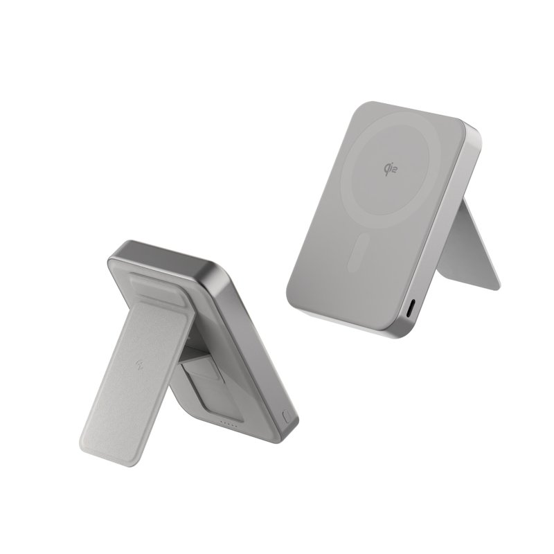 Allite LITE 超薄充 10000 mAh Qi2 磁吸支架行動電源 - 行動電源/充電線 - 其他材質 灰色