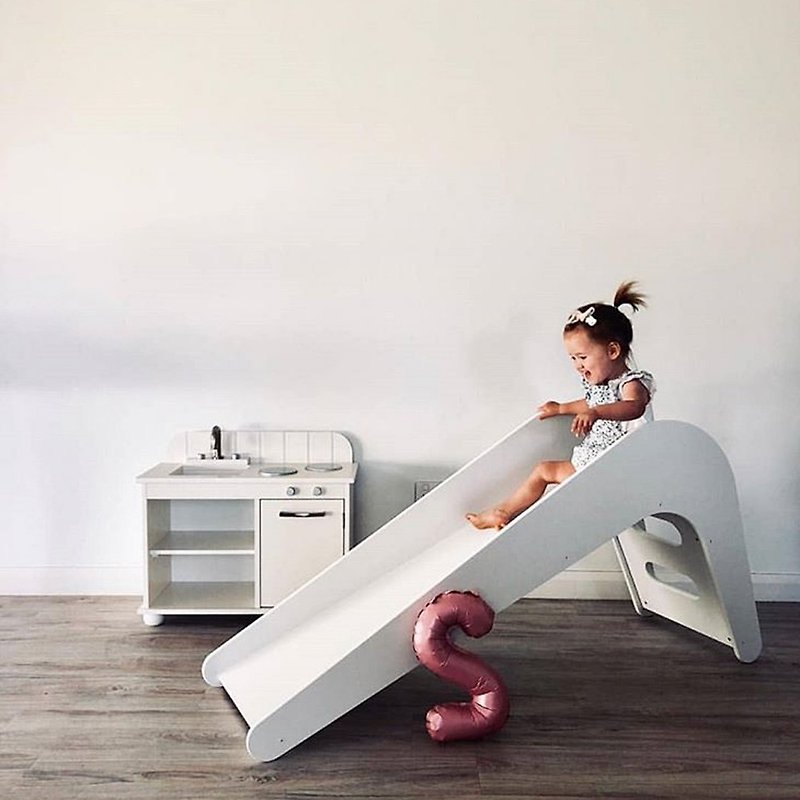 德國Jupiduu頂級木製溜滑梯-白色 - 嬰幼兒玩具/毛公仔 - 木頭 