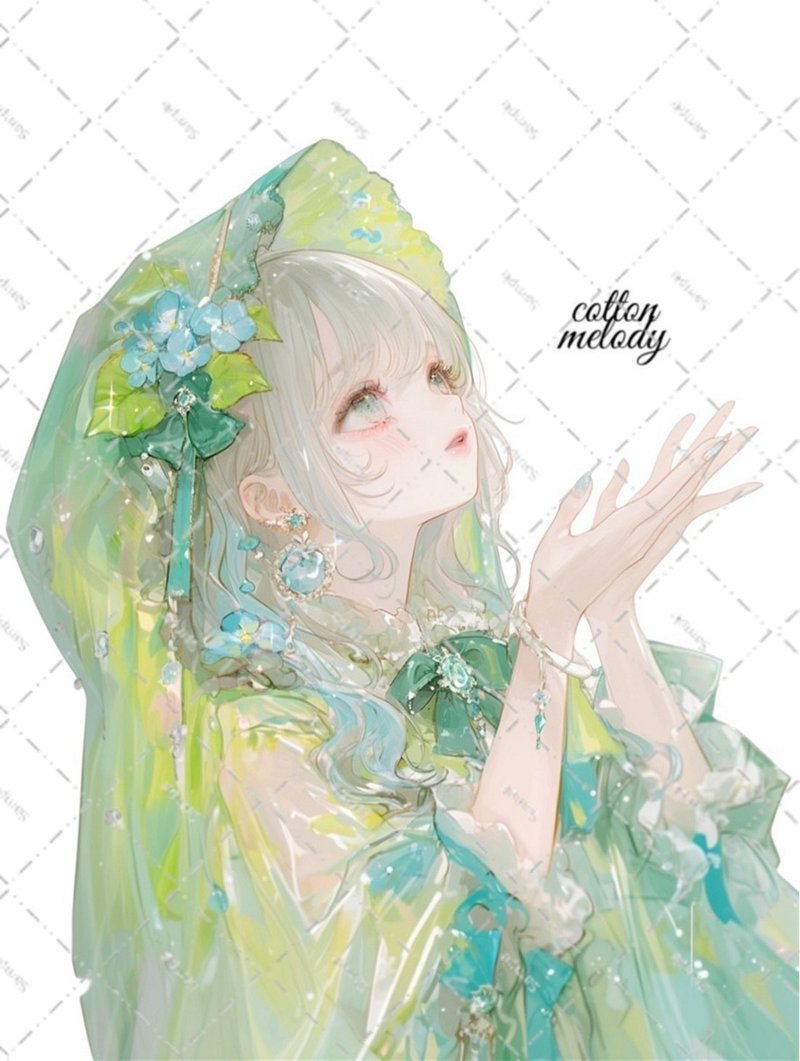 original sticker no.5528 人物ステッカー オリジナルステッカー 人物ステッカー 女の子ステッカー オリジナル人物ステッカー - 貼紙 - 紙 