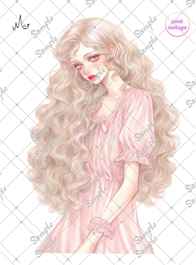 オリジナル人物ステッカー期間限定pinkシリーズ9月10日まで - 貼紙 - 紙 