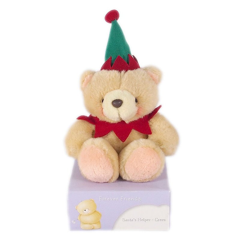 4.5吋/Christmas Little Helper Fluffy Bear [Hallmark-ForeverFriends Christmas Series] - ตุ๊กตา - วัสดุอื่นๆ สีทอง