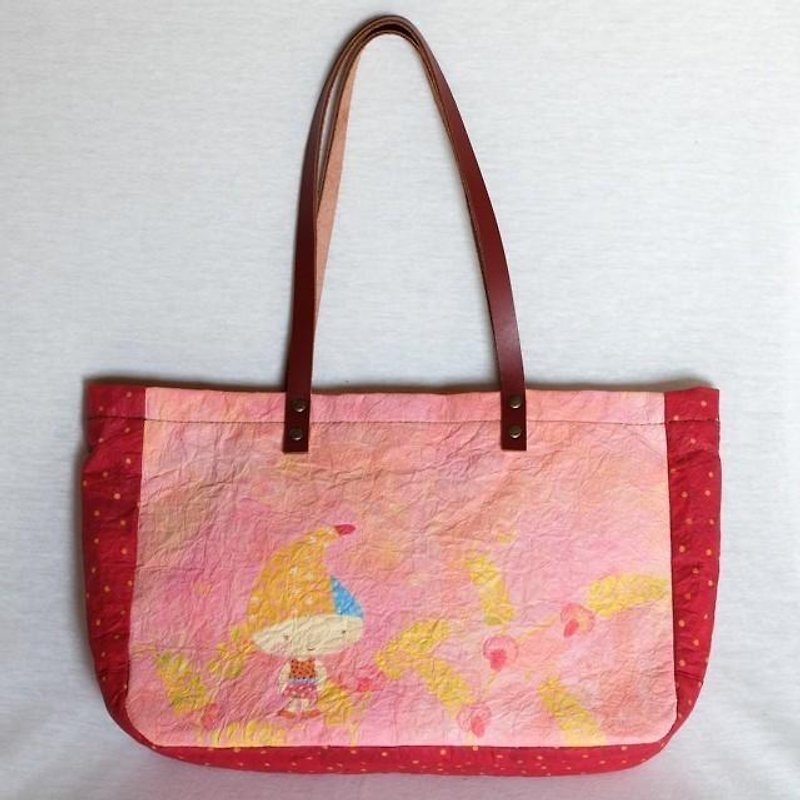 Handmade Japanese paper bag (outlet) - Messenger Bags & Sling Bags - Paper Red