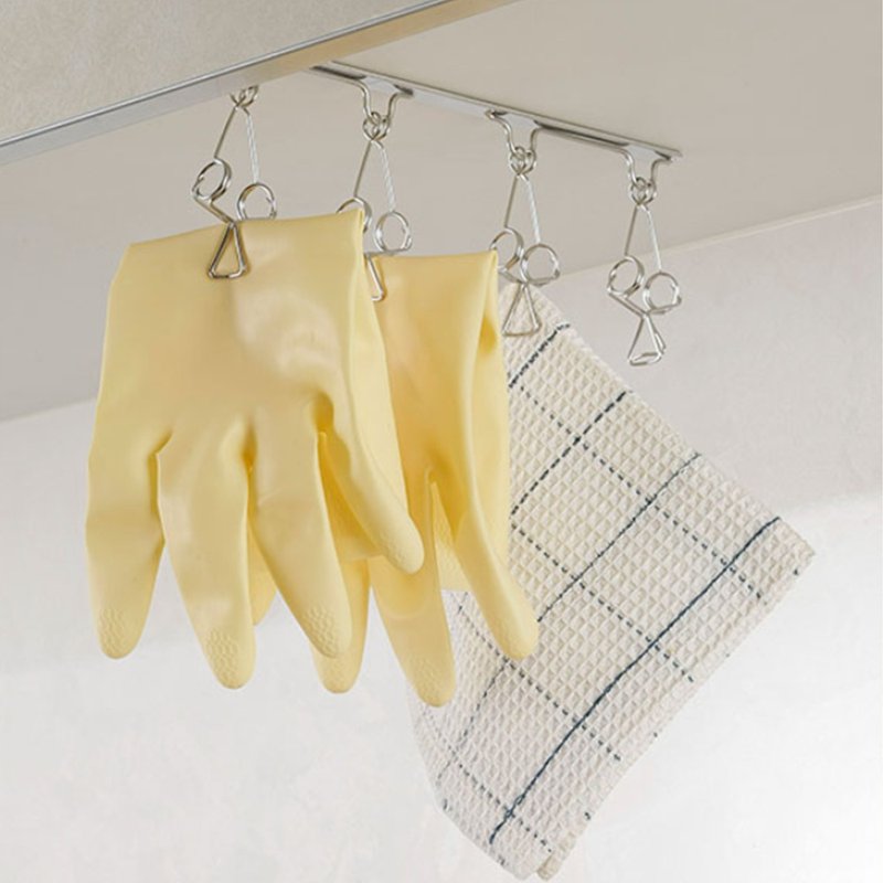 Housework Asking House Japanese-made 304 Stainless Steel Hanging Cabinet Hanging Clip - เครื่องครัว - สแตนเลส สีเงิน