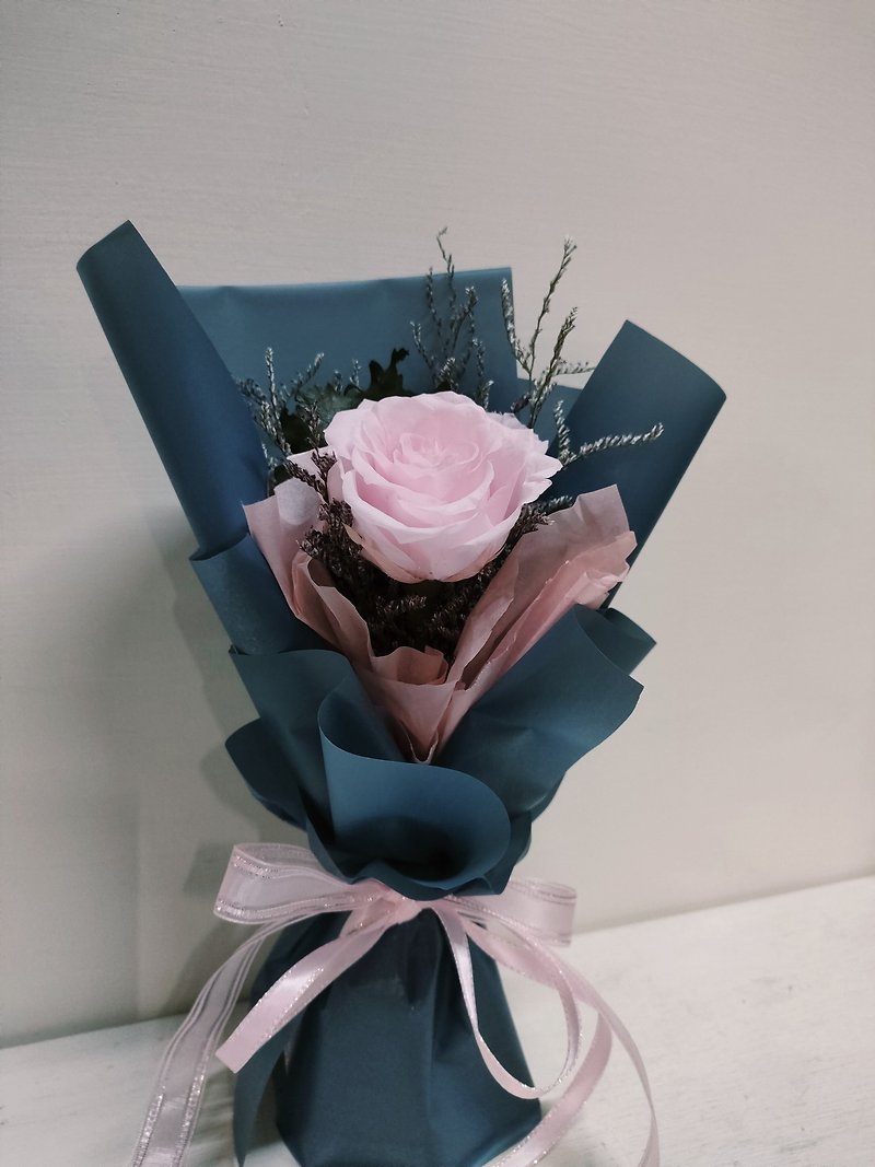 唯一。永生玫瑰花束 情人節禮物 求婚花束 - 乾花/永生花 - 植物．花 粉紅色