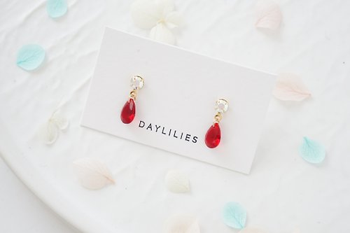 daylilies handmade忘憂手作社 7月誕生石 - 紅寶石