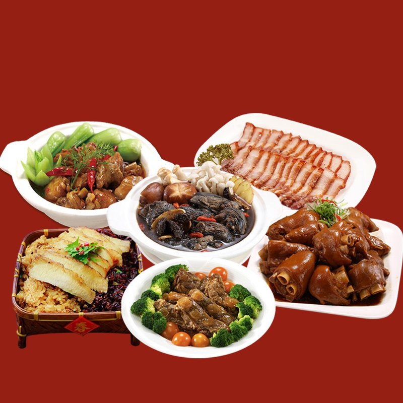 【漢典食品】居家饗宴6入組(6道/ 4-6人/現貨) - 水餃/滷味/熟食 - 其他材質 白色