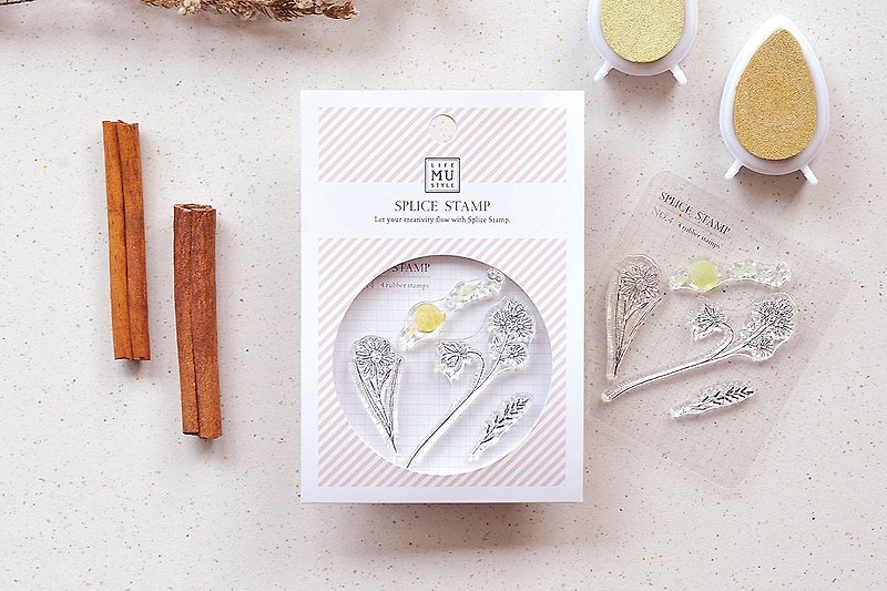 【Splice Stamp】no.4-Morning Dew | Clear Stamp、Splice Stamp、Floral Stamp - Stamps & Stamp Pads - Silicone Transparent