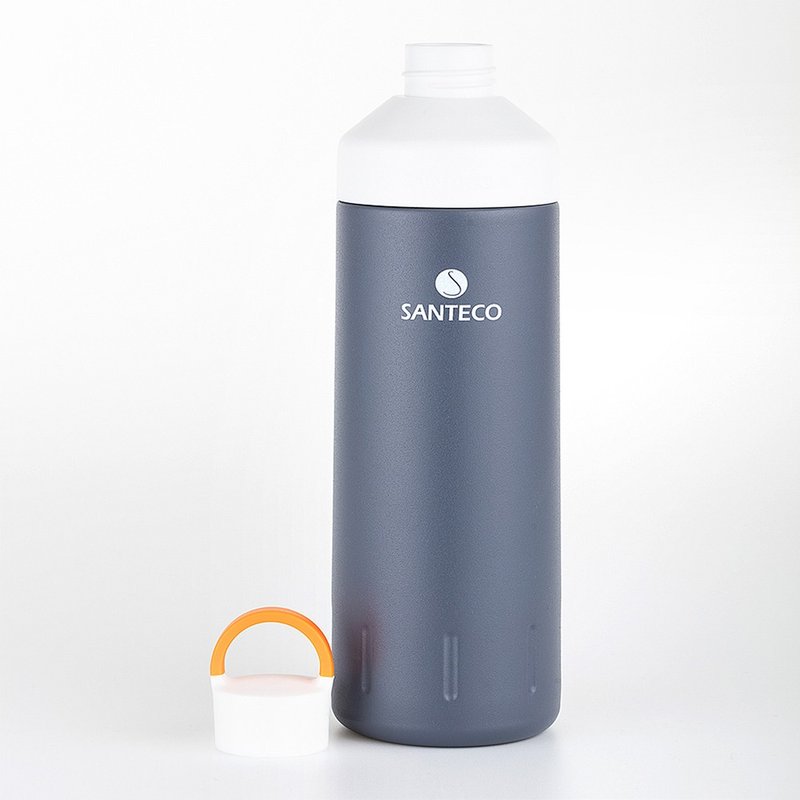 【畢業禮物】法國Santeco Ocean 保溫瓶 590ml(暴風灰) - 保溫瓶/保溫杯 - 其他材質 灰色