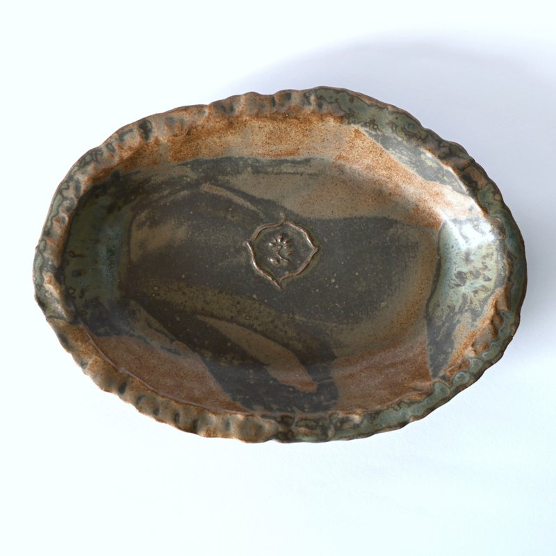 盤裏有花 / 手捏中盤 / I - 盤子/餐盤/盤架 - 陶 