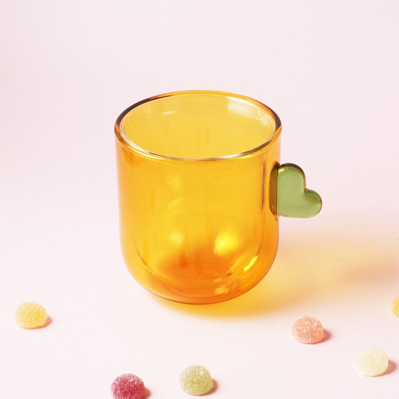 Candy Mug拼接雙層玻璃杯-檸檬L - 玻璃杯 - 玻璃 黃色