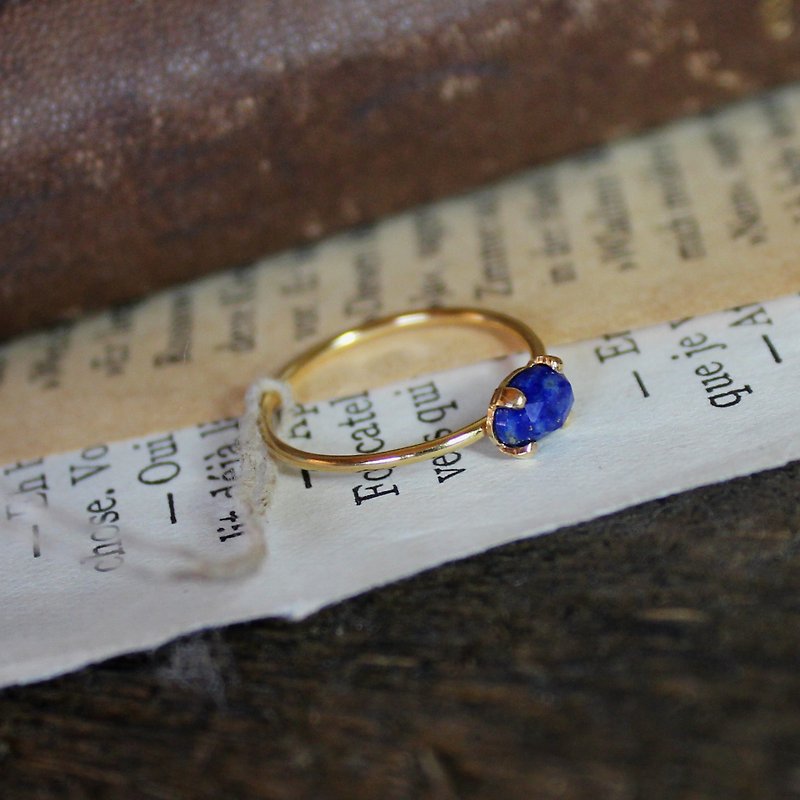 Cadre Rings 14KGF・Lapis Lazuli - แหวนทั่วไป - เครื่องประดับพลอย สีน้ำเงิน