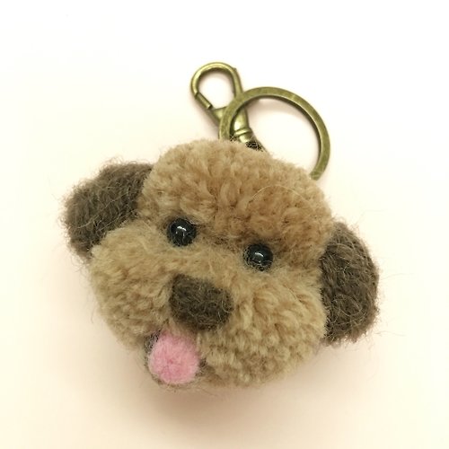 VV Pet 客製化寵物紀念品 純手工迷你長耳貴賓寶寶鑰匙圈多色可選