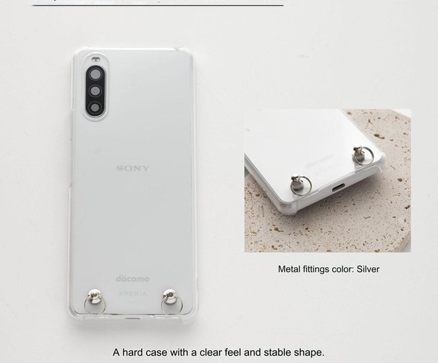 スマホショルダー 多機能リング クリアケース ストラップ付