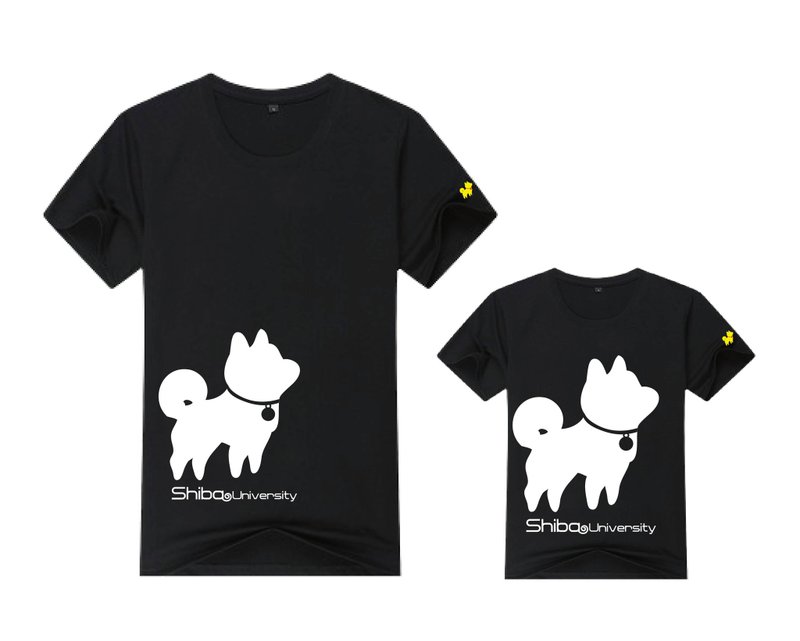 Shiba Inu University-Dingdong Chai Uniform Unisex T-shirt Couples Wear Cultural Creative Design Essentials - เสื้อฮู้ด - ผ้าฝ้าย/ผ้าลินิน 