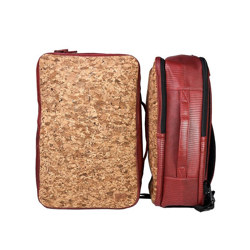 CORCO Cork Backpack - Claret - กระเป๋าเป้สะพายหลัง - วัสดุกันนำ้ 