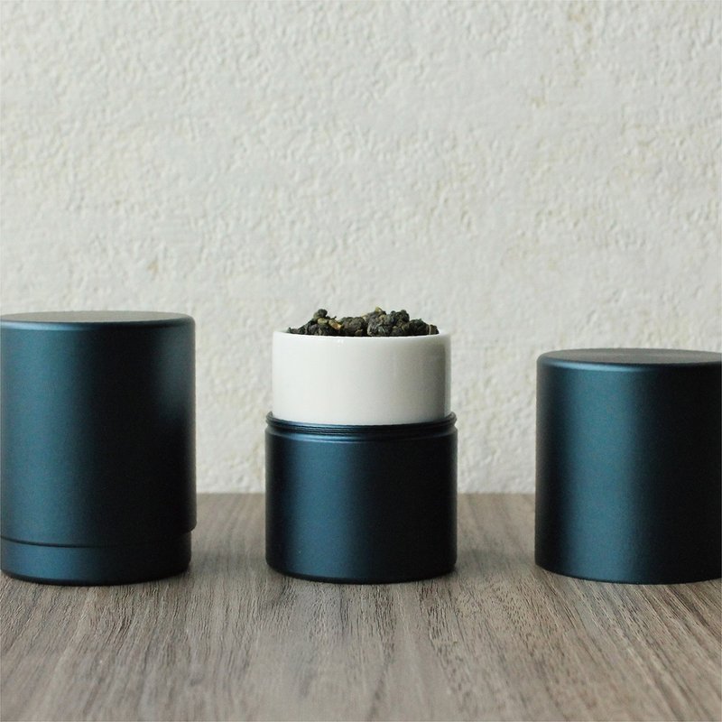 Aluminum alloy portable tea can is easy to carry and enjoy tea at any time - กล่องเก็บของ - อลูมิเนียมอัลลอยด์ สีน้ำเงิน